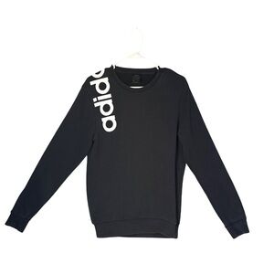 Adidas Men's Black Logo Crewneck Sweatshirt Small